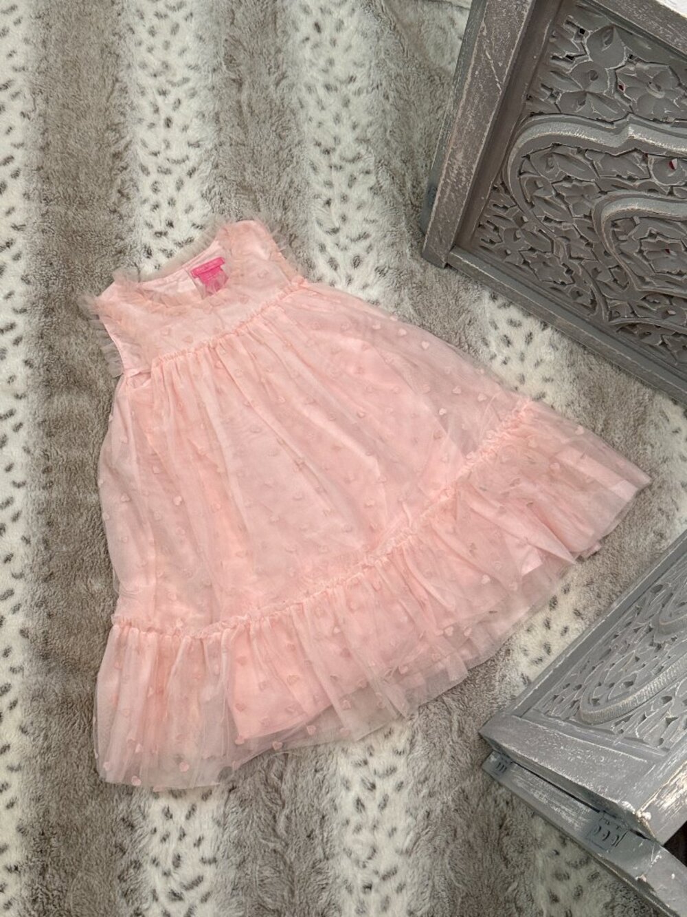 Isaac Mizrahi pink party dress girls 5T velvet hearts lovecore formal holiday
